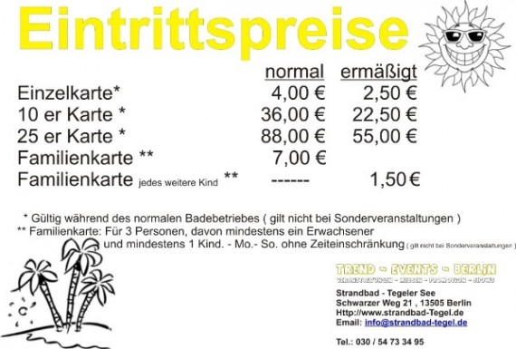 Eintrittspreise